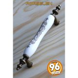 Badem10 Porselen (PREMİUM) Eskitme Antik Sarı 96 Mm Mobilya Mutfak Çekmece Dolap Dolabı Kulpu Kulbu