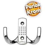 Badem10 Portmanto Askı Vestiyer Duvar Dolap Elbise Askısı Krom Metal Mobilya Kapı Askılığı Askılık