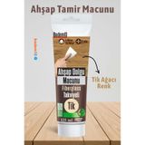 Badem10 (PREMİUM) Ahşap Parke Tamir Macunu TİK Renk Mobilya Masa Dolgu Çatlak Çizik Giderici 125 ML