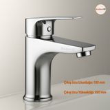Badem10 Premium Sıcak Soğuk Ayarlı Tek Kollu Aç Kapa Krom Lavabo Bataryası Duvar Tipi Armatür Modern Tasarım