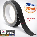 Badem10 (PREMİUM) Yapışkanlı Yer Zemin Merdiven Zemin Kaydırmaz Bant (19 MM X 10 METRE) Kaymaz Bandı Siyah - 1 Adet
