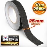 Badem10 (PREMİUM) Yapışkanlı Yer Zemin Merdiven Zemin Kaydırmaz Bant (2,5 CM X 10 METRE) Kaymaz Bandı Siyah - 1 Adet