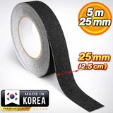 Badem10 (PREMİUM) Yapışkanlı Yer Zemin Merdiven Zemin Kaydırmaz Bant (2,5 CM X 5 METRE) Kaymaz Bandı Siyah - 1 Adet