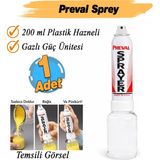 Badem10 Preval Sprey 55 gr Kullanıma Hazır Sıkıştırılmış Hava Boya Hazneli Taşınabilir Mini Boya Tabancası - 200 - ÇokRenkli