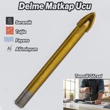 Badem10 Profesyonel Cam Seramik Delme Matkap Ucu 9 mm Elmas Kaplama Temiz Kesim Yüksek Dayanıklılık - Bronz