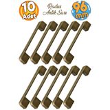 Badem10 Radus Eskitme Antik Sarı 96 Mm Metal Mobilya Mutfak Çekmece Dolabı Dolap Kulpu Kulbu Kulpları 10adet