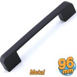 Badem10 Radus Siyah Metal Kulp 96 mm -9.6 cm Mobilya Çekmece Mutfak Dolabı Dolap Kulpları Kulbu Kulpu