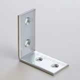 Badem10 Raf Köşe Bağlantı Demiri 20X40X40 mm Metal L Demir (50 Adet) Dolap Mobilya Sabitleme Destek Seti - Metalik Gri