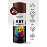 Badem10 RAL 8016 Koyu Kahverengi Prof. Sprey Boya Metal Ahşap Taş Plastik ve Cam Yüzeylere Spray Boya 400 ml