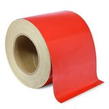 Badem10 Reflektörlü Reflektif Fosforlu Şerit Bant Kırmızı Düz İkaz Bandı 12 cm x 1 MT