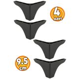 Badem10 Rose Berjer Bellona Mobilya Kanepe Koltuk Ayağı 9.5 Cm Siyah Ayakları (4 ADET)