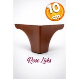 Badem10 Rose Lüks Mobilya Kanepe Koltuk Baza Yükseltici Ayağı 10 Cm Kahverengi Ahşap Desenli Ayakları