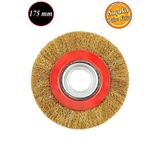 Badem10 Saçaklı Çanak Fırça 175 mm Pas Kir Toz Temizleme Metal Temizlik Fırçası