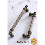 Badem10 Şah 160 Mm Eskitme Antik Sarı Metal Mobilya Mutfak Çekmece Kapak Dolap Dolabı Kulpu Kulbu Kulpları