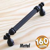 Badem10 Şah Kulp Mobilya Mutfak Dolabı Çekmece Dolap Kulpları Kapak Kulpu Kulbu Siyah 160 mm Metal