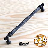 Badem10 Şah Kulp Mobilya Mutfak Dolabı Çekmece Dolap Kulpları Kapak Kulpu Kulbu Siyah (224 Mm-22.4 Cm) Metal