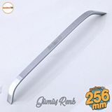 Badem10 Şahin Krom Gümüş Metal Kulp 256 mm - 25.6 cm Mobilya Çekmece Mutfak Dolabı Dolap Kulpları Kulb Kulpu