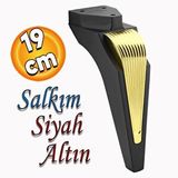Badem10 Salkım Mobilya Oturma Grubu Kanepe Sehpa Tv Ünitesi Koltuk Ayağı Baza Ayakları Siyah Altın 19 Cm