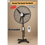 Badem10 Sanayi Tipi 65 cm 190W Ayaklı Kumandalı Vantilatör Sessiz Geniş Alanlara Uygun Endüstriyel Güçlü Fan