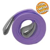 Badem10 Sapan Polyester Spanzet 1 Ton 1 Metre Mor Sağlam Yük Kaldırma Taşıma İndirme Halat
