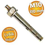 Badem10 Saplamalı Gömlek Çelik Dübel M10x110 mm Raf Montaj Bağlantı Zemin Monte Tavan Beton Asma Aparat