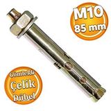 Badem10 Saplamalı Gömlek Çelik Dübel M10x85 mm Raf Montaj Bağlantı Zemin Monte Tavan Beton Asma Aparat
