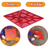 Badem10 Saplı Plastik Sıvacı Küreği Harç Duvar Beton Sıva Yayma 44X36 cm Boyutunda Plastik Sap