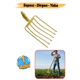 Badem10 Sapsız Metal 6 Parmak Pancar Yabası Balya Taşıma Karıştırma Dirgen Harman Sapları Yayma Aleti