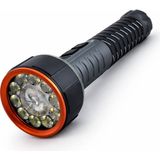 Badem10 Şarjlı Pil Göstergeli Mıknatıslı El Feneri 3000 Lümen 7 Mod USB Şarjlı LED Kamp Araç Tamir Feneri - Siyah