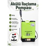 Badem10 Şarjlı Sırt Tipi İlaçlama Pompası 16 Lt Elektrikli Ağaç Dal Bağ Bahçe Bitki Pülverizatör KF16C2