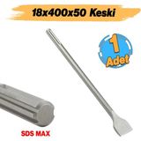 Badem10 Sds Max Şaftlı Keski 18 mm x 400 mm x 50 mm Hilti Ucu Beton Taş Kaya Kırıcı Kırma Adaptörü - Gümüş