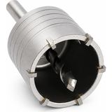 Badem10 Sds Plus Beton Delme Pançı 65 mm Profesyonel Buat Açma Pançı Duvar Delme Aparatı - 70 mm - Gri