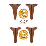 Badem10 Sedef Lüks 19 cm Ahşap Desenli Baza 4 Adet Mobilya Kanepe Sehpa TV Ünitesi Koltuk Ayağı