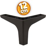 Badem10 Sedef Lüks Mobilya Kanepe Sehpa Tv Ünitesi Koltuk Ayağı 12 cm Siyah Baza Ayakları