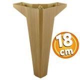 Badem10 Sedir Ahşap Desenli Açık Ceviz Renk 18 cm Mobilya Kanepe Sehpa TV Ünitesi Baza Koltuk Ayağı