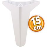 Badem10 Sedir Lüks 15 cm Beyaz Baza Mobilya Kanepe Sehpa TV Ünitesi Koltuk Ayağı