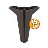 Badem10 Sedir Lüks 15 cm Siyah Baza Mobilya Kanepe Sehpa TV Ünitesi Koltuk Ayağı