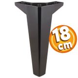 Badem10 Sedir Lüks 18 cm Siyah Baza Mobilya Kanepe Sehpa TV Ünitesi Koltuk Ayağı