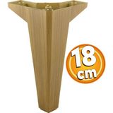 Badem10 Sedir Mobilya Kanepe Sehpa Tv Ünitesi Konsol Koltuk Ayağı Ahşap Desenli Açık Ceviz Renk 18 Cm Ayakları