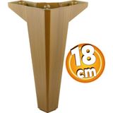Badem10 Sedir Mobilya Kanepe Sehpa Tv Ünitesi Konsol Koltuk Ayağı Ahşap Desenli Koyu Ceviz Renk 18 Cm Ayakları