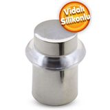 Badem10 Şeffaf Kapı Silikon Contalı Kapı Stoperi Tamponu Vidalı Metal Durdurucu Tutucu Tutacağı Sessiz Stopu