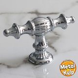 Badem10 Şehzade Krom Kulp Renk Düğme Mobilya Mutfak Çekmece Dolabı Dolap Kulpları Kapak Kulpu Kulbu Tek Vida