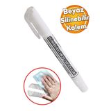 Badem10 Silinebilir Tebeşir Işaretleyici Beyaz Kalem Metal Plastik Cam Ahşap Yüzey Yağlı Boya Uç