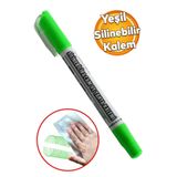Badem10 Silinebilir Tebeşir Işaretleyici Yeşil Kalem Metal Plastik Cam Ahşap Yüzey Yağlı Boya Uç