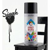 Badem10 Siyah Sprey Boya 400 ml Metal Ahşap Beton Yüzeylere Uygun Hobi Dekoratif Amaçlı Sprey Boya