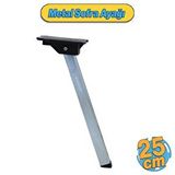 Badem10 Sofra Ayağı 25 cm Metal Plastik Siyah Taban Katlanır Yer Sofrası Sini Altı Mobilya Ayak Sehpa Masa