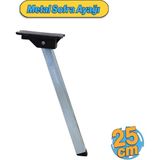 Badem10 Sofra Ayağı - 25 cm Metal Plastik Siyah Taban - Katlanır Yer Sofrası - Sini Altı - Mobilya Ayak