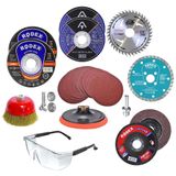 Badem10 Spiral Avuç İçi Taşlama Makinesi Matkap Seti 115 mm (100 PARÇA)