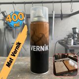 Badem10 Sprey Mat Vernik Ahşap Metal Tüm Yüzeyler İçin 400 ml İç Dış Mekan Koruma Katmanı Akrilik Esaslı - Şeffaf