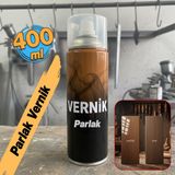 Badem10 Sprey Parlak Vernik Ahşap Metal Tüm Yüzeyler İçin 400 ml İç Dış Mekan Koruma Katmanı Akrilik Esaslı